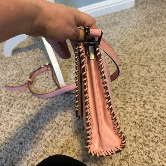 PATRICIA NASH Blush Pink Tooled Leather Crossbody Bag - Picture 4 of 16